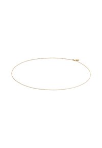 Collar chapado en oro con una cadena delgada y delicada y un cierre de langosta. Presenta una textura suave y un hardware ovalado minimalista.