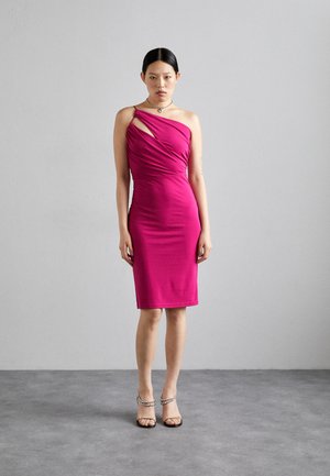Et Ochs RUTH ONE SHOULDER MIDI DRESS - Džersejové šaty - carmine