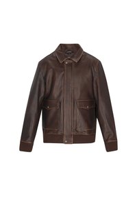 Chaqueta de cuero - dark brown