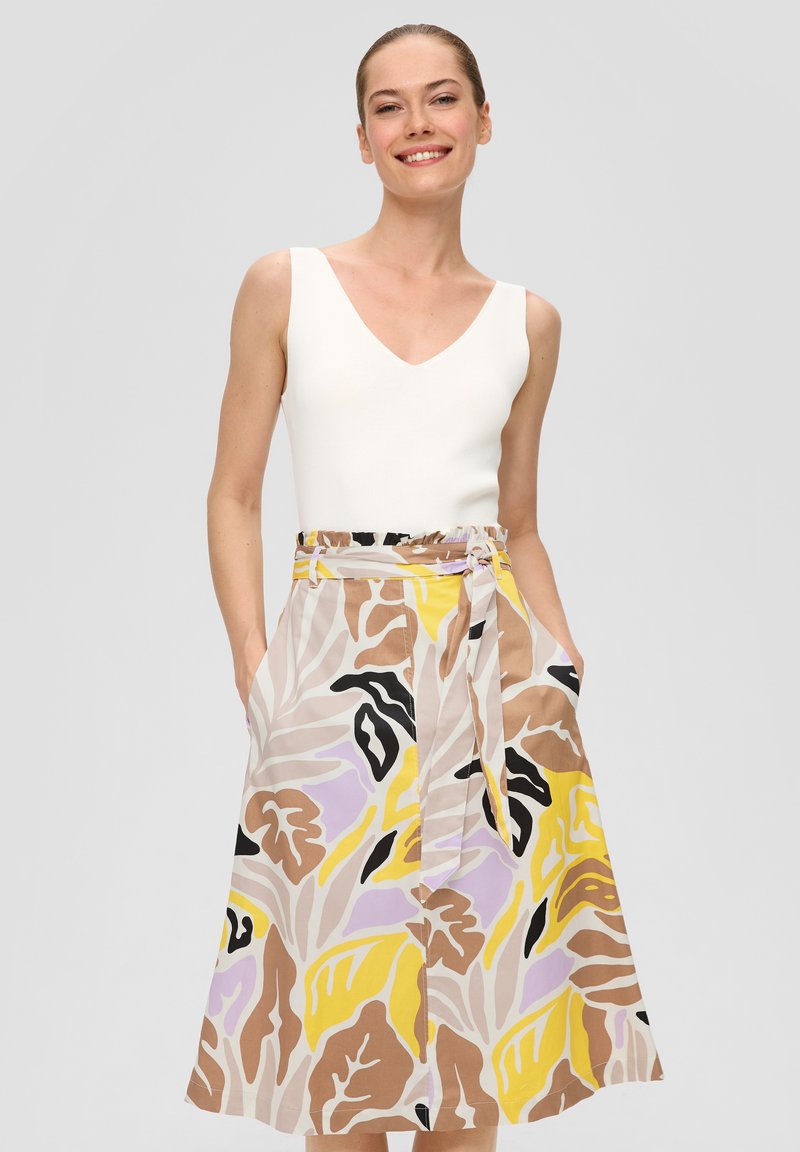 s.Oliver BLACK LABEL A-line skirt - ecru