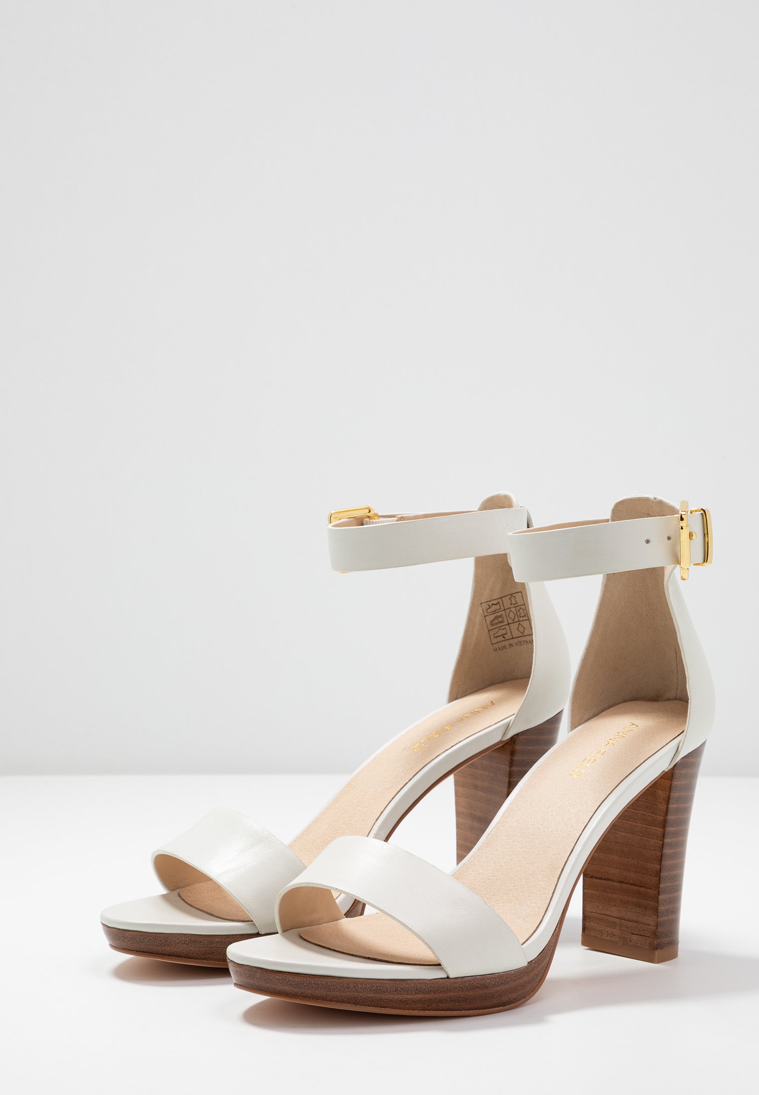 LEATHER HEELED SANDALS Sandaletter white LEATHER HEELED SANDALS Sandaletter white