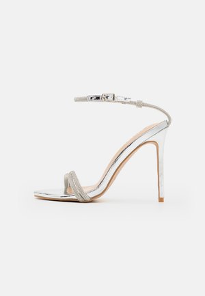 SEONA - High heeled sandals - silver mirror