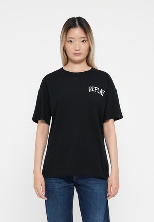 CREW NECK LOGO - T-Shirt print - black