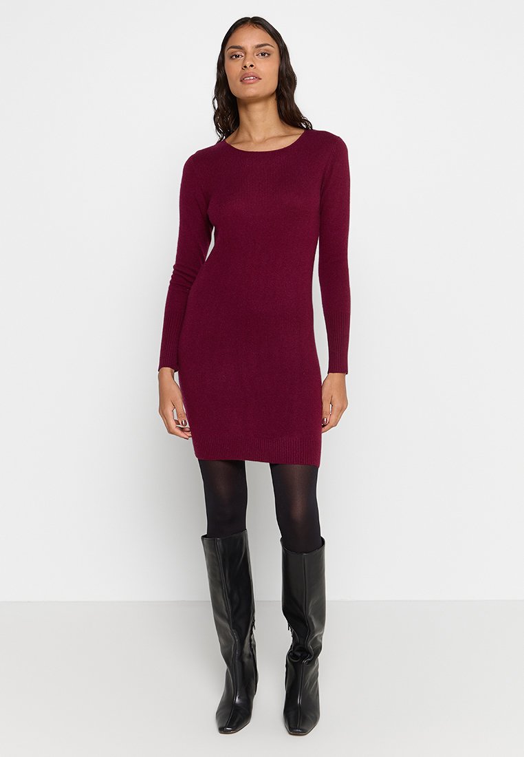 Authentic Cashmere Gebreide jurk bordeauxrood