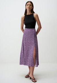 Jimmy Key FLORAL PATTERNED HIGH WAIST  - Gonna a campana - lilac