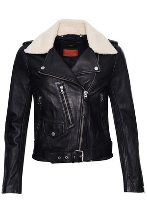 Imitatieleren jas - black