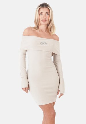LS BARDOT MINI - Abito in maglia - beige