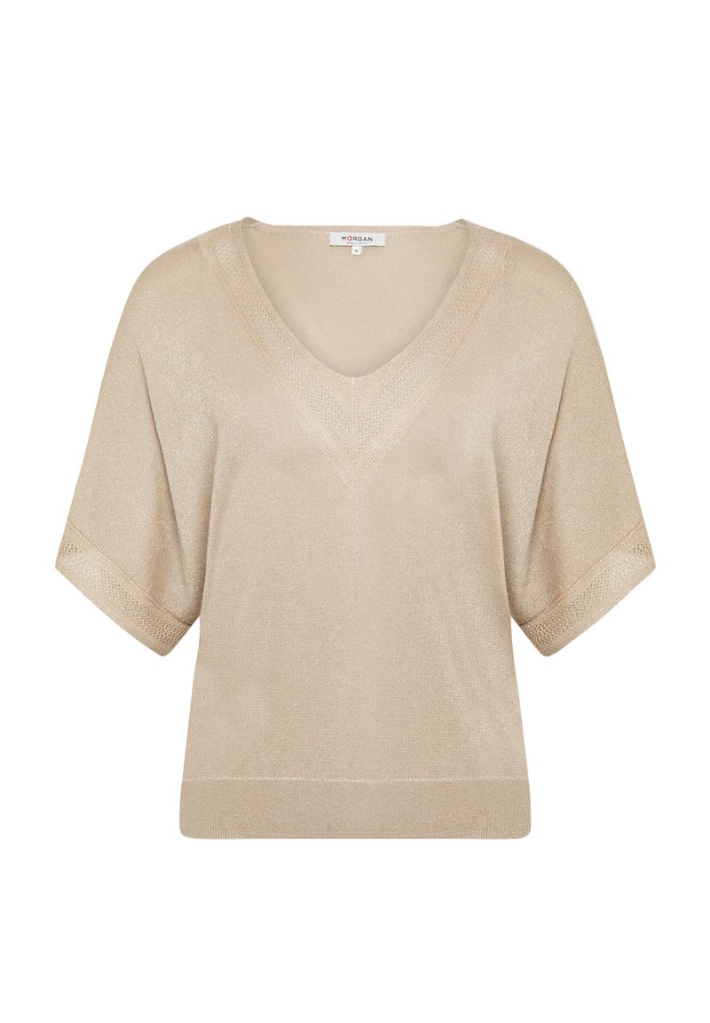 Morgan SHORT SLEEVES - Strickpullover - beige - Zalando.de