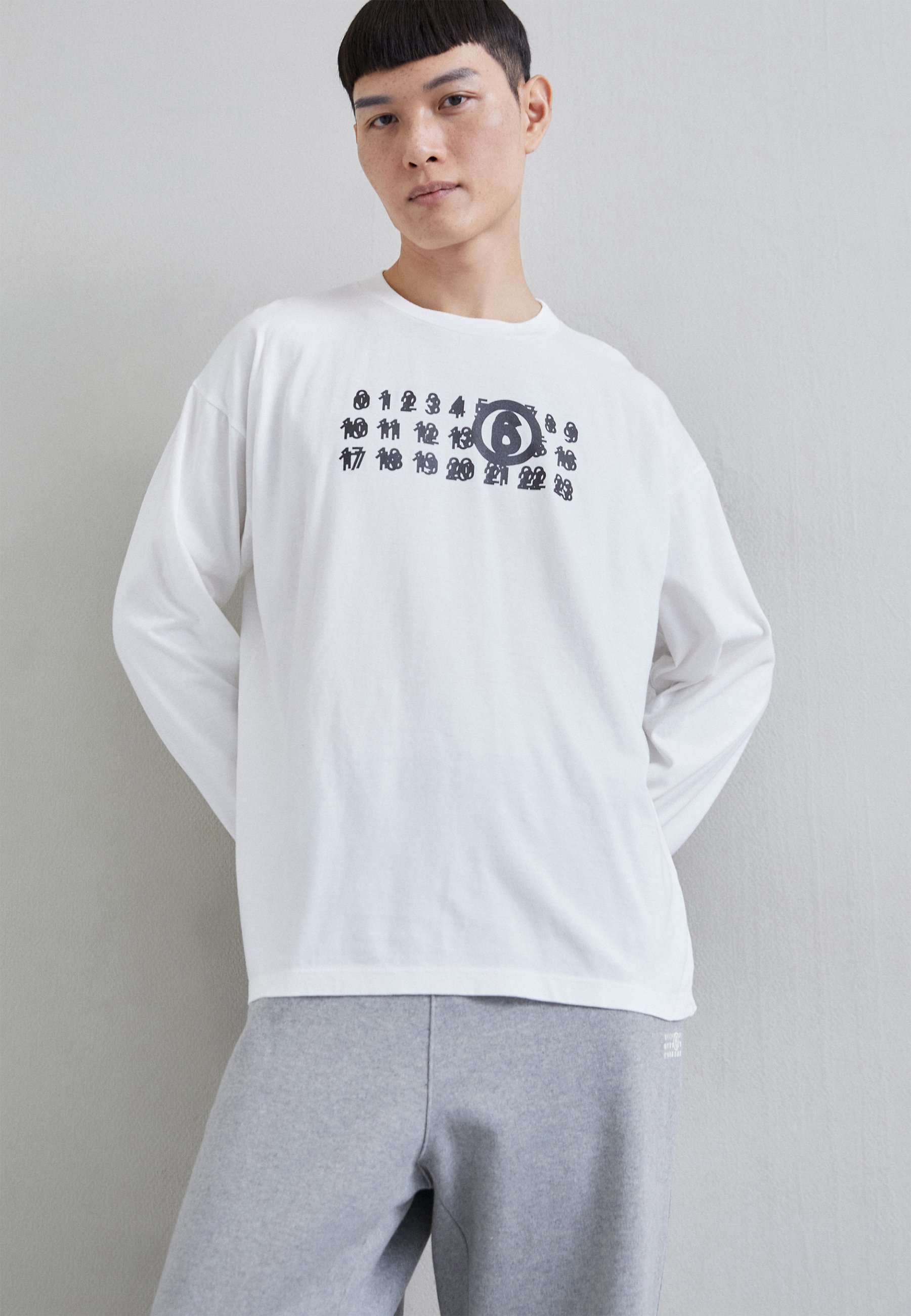 MM6 Maison Margiela Long sleeved top - off white/white
