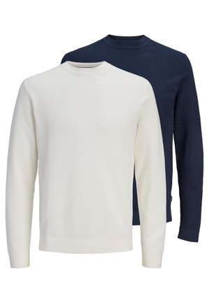2 PACK - Trui - creme/dunkelblau