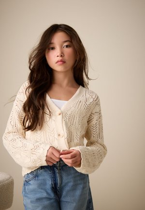 Next, V-NECK STITCH - Cardigan - ecru