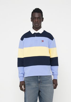 BADGE STRIPE RUGBY - Poloshirt - navy/nordic iris/citronella
