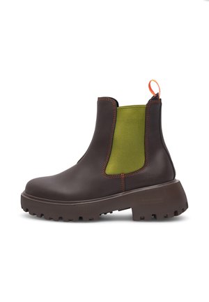 Woden AYA WATERPROOF - Ankle boots - chocolate bambus green