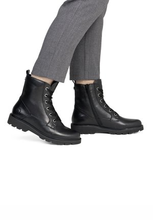 Remonte, REMONTE SCHNÜRSTIEFEL D3S71 - Bottines à plateau - black