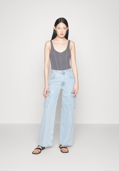 Agolde ELNA BODYSUIT - Μπλούζα - gravity grey