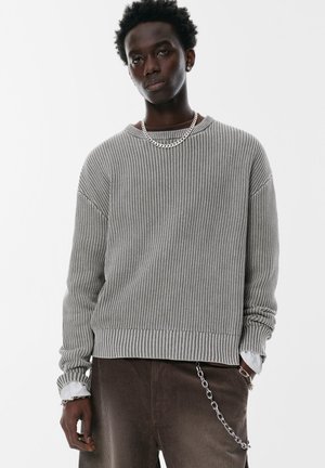 PULL&BEAR Pulover - light blue denim
