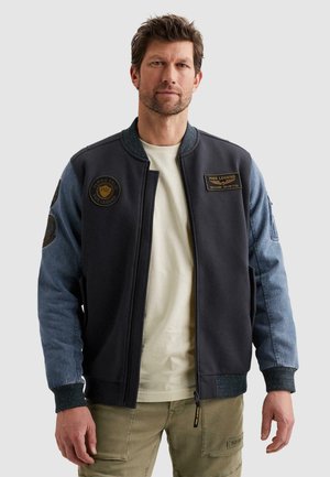 HYBRID MIT BADGES - Bomberjacke - mood indigo
