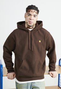Carhartt WIP HOODED AMERICAN SCRIPT - Hoodie - tobacco