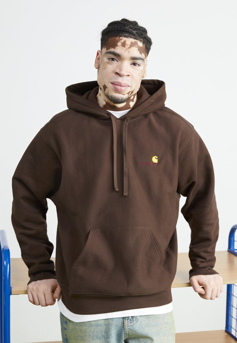 Carhartt WIP HOODED AMERICAN SCRIPT - Hoodie - tobacco