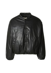 Another Cotton Lab ANOTHER - Imitert skinnjakke - black