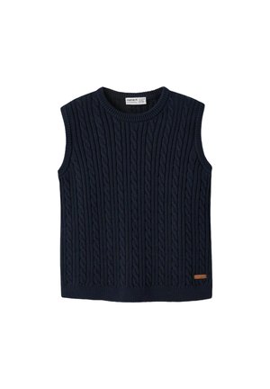 Strukirani kaput - navy blazer