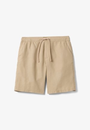 PIOMBO, BERMUDA SHORTS WITH ELASTICATED WAISTBAND - Shorts - light beige
