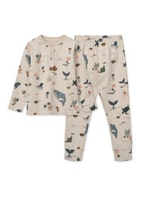 Tommy Hilfiger STRAIGHT GIFTING PRINT SET UNISEX - Pigiama - ivory/beige