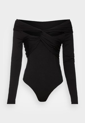 OFF THE SHOULDER BODY - Maglietta a manica lunga - black