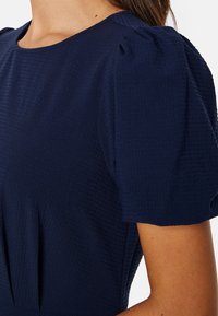 Bubbleroom ROUND NECK PUFF SLEEVE MAXI DRESS - Denní šaty - dark blue
