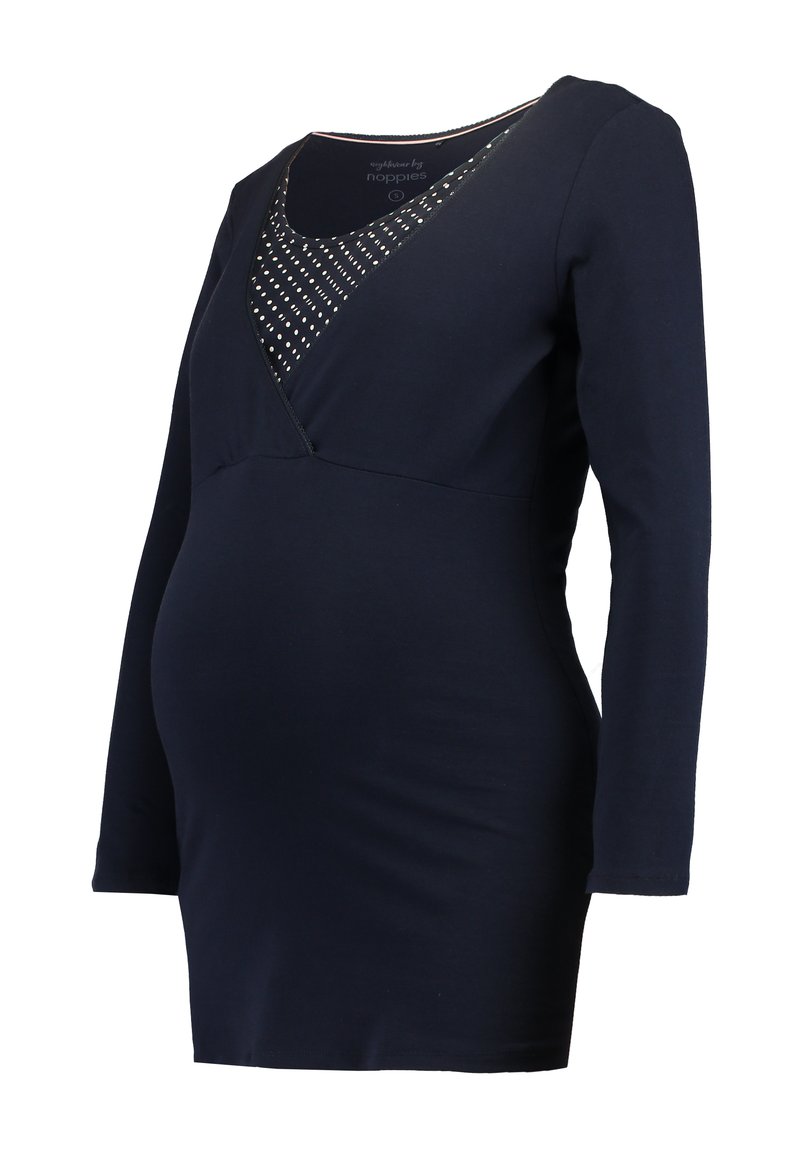 Damen Nachthemden | Noppies DEMI SOLID Nachtwäsche Shirt night sky/schwarz - UQ09120 Damen Nachthemden | Noppies DEMI SOLID Nachtwäsche Shirt night sky/schwarz - UQ09120