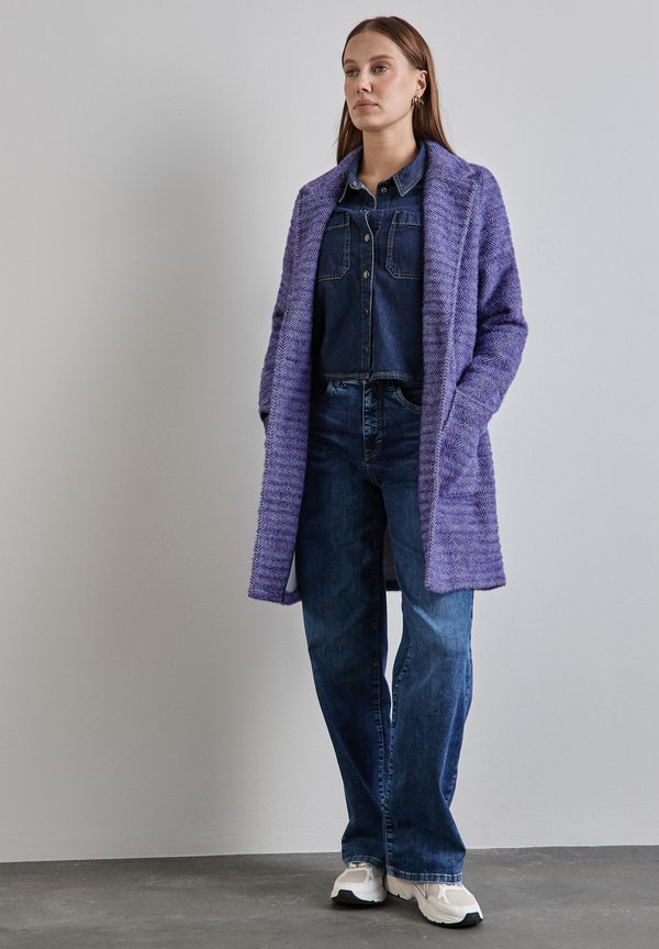 OPTIK - Klassischer Mantel - lila