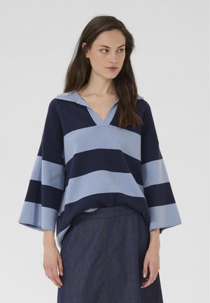 DIANA DODDIE TEE - Polo marškinėliai - ombre blue stripe