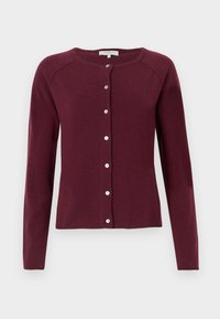 LAICA O NECK CARDIGAN - Strickjacke - tawny port