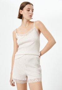 Koton ELASTIC WAIST - Pyjamabroek - beige