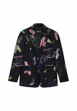 Desigual, FLORAL PRINT BLAZER - Blazer - black