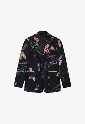 Desigual, FLORAL PRINT BLAZER - Blazer - black
