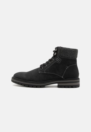 Lace-up ankle boots - black
