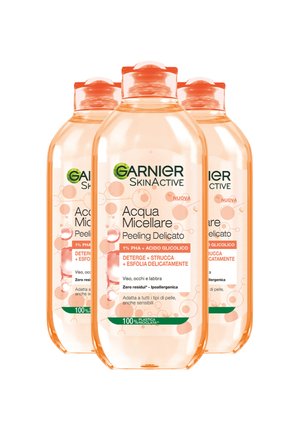 SKINACTIVE ACQUA MICELLARE PEELING DELICATO 1% PHA + ACIDO GLICOLICO, 400ML - 3 PACK - Struccante