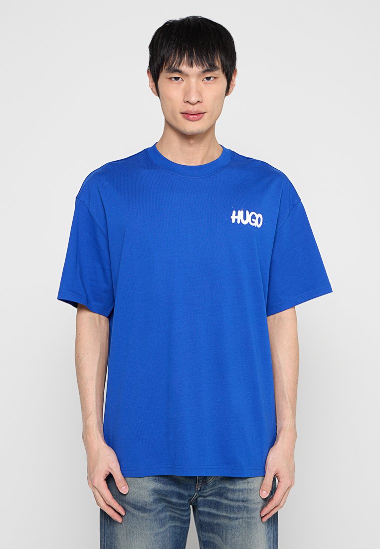 HUGO T-shirt print blauw
