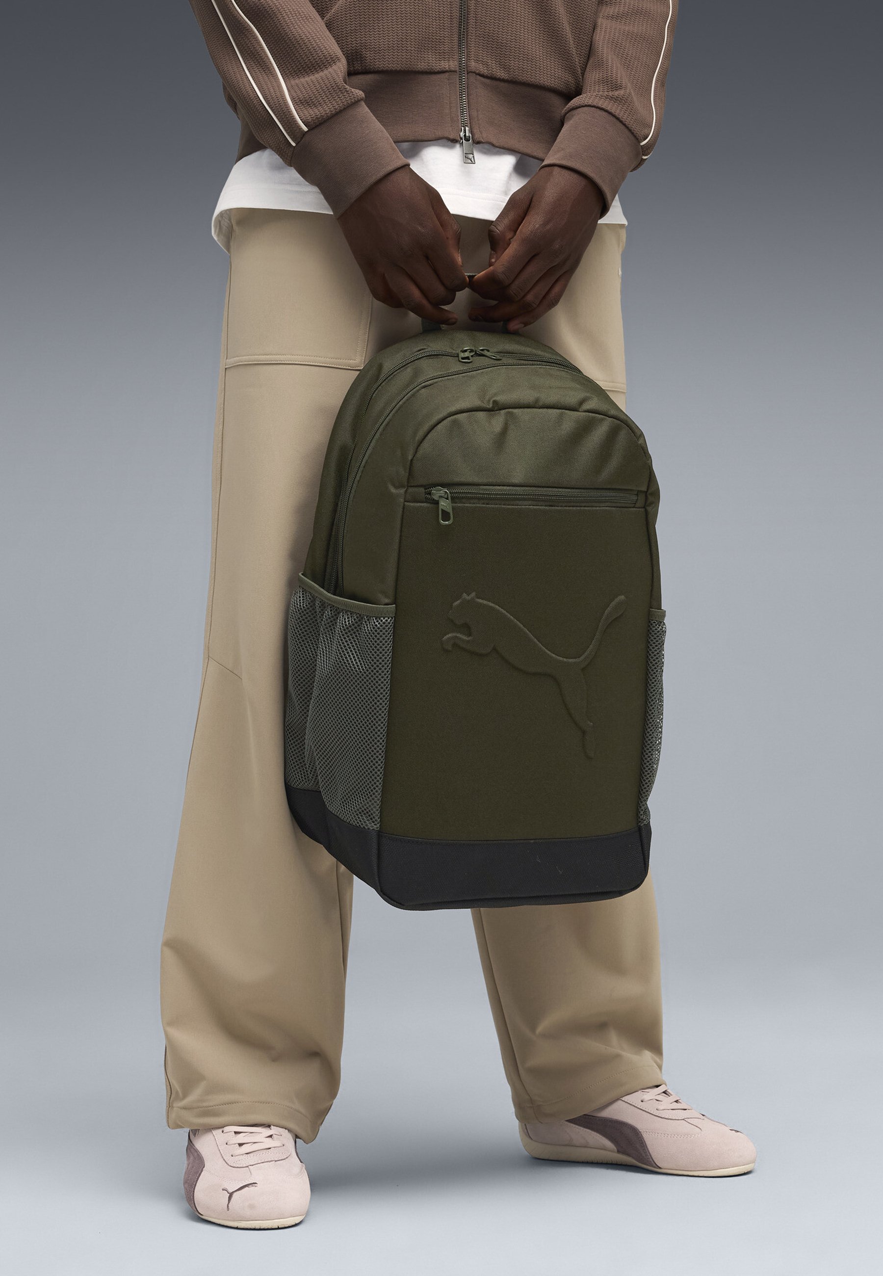 puma olive green backpack