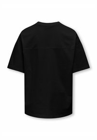 Zwarte short-sleeve T-shirt gemaakt van zachte katoen. Heeft een eenvoudige ronde halslijn en een relaxed fit met een enkelvoudig ontwerp aan de achterkant.