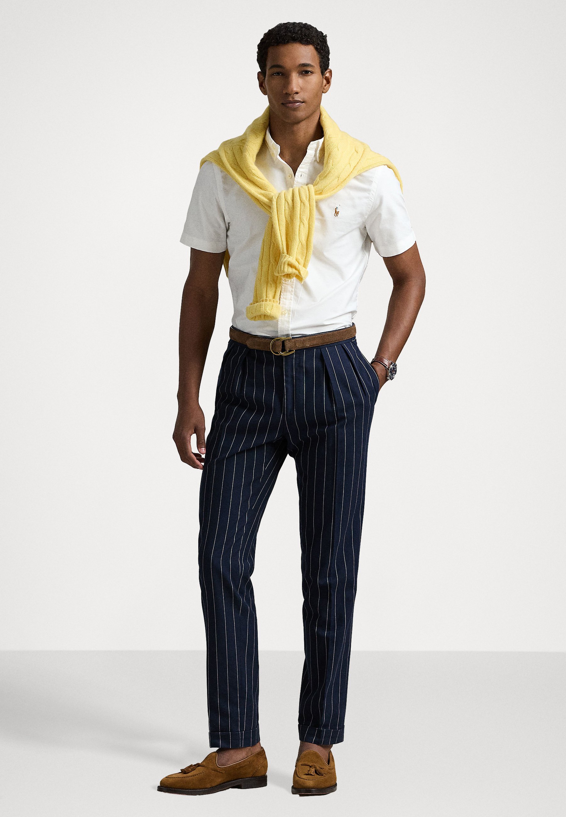 Polo Ralph Lauren SLIM FIT OXFORD SHIRT - Cămașă - white/alb