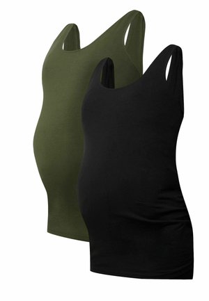 2-PACK  - Top - khaki green black