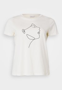 CARCILLE LADY - Apdrukāts T-krekls - cloud dancer