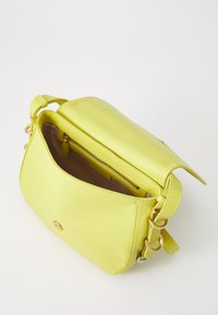 Pinko SADDLE CLASSIC  - Τσάντα χιαστί - lime/antique gold-coloured