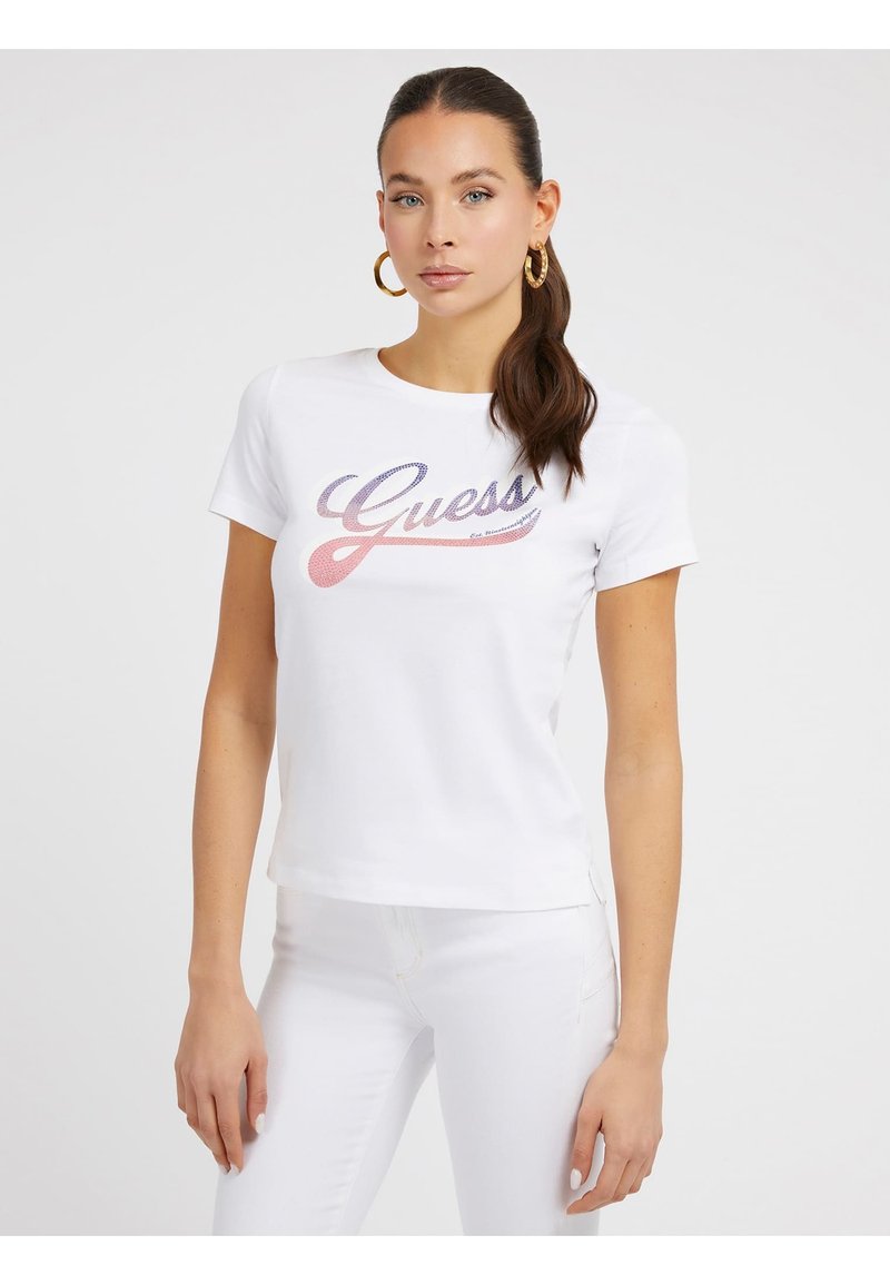 Stradivarius T-shirt con stampa - purple/viola