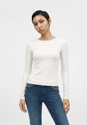 Guess, BOAT TEODORA ALLOVER - Блуза с дълги ръкави - cream white