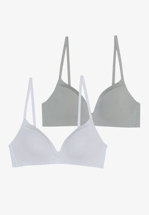 2 PACK - T-shirt bra - white/grey