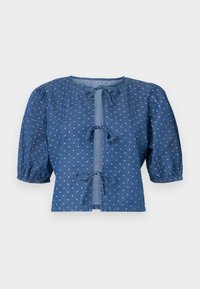 ONLNOVA AZURE TIE - Blouse - medium blue denim