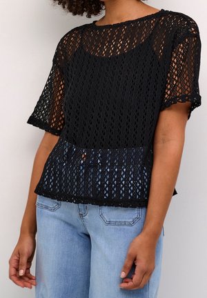 Basic T-shirt - mottled black